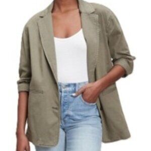 Gap Garment Dyed Twill Oversized Boyfriend Blazer Jacket Sz XL